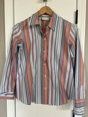 Multicolor Stripe Button-Up Shirt